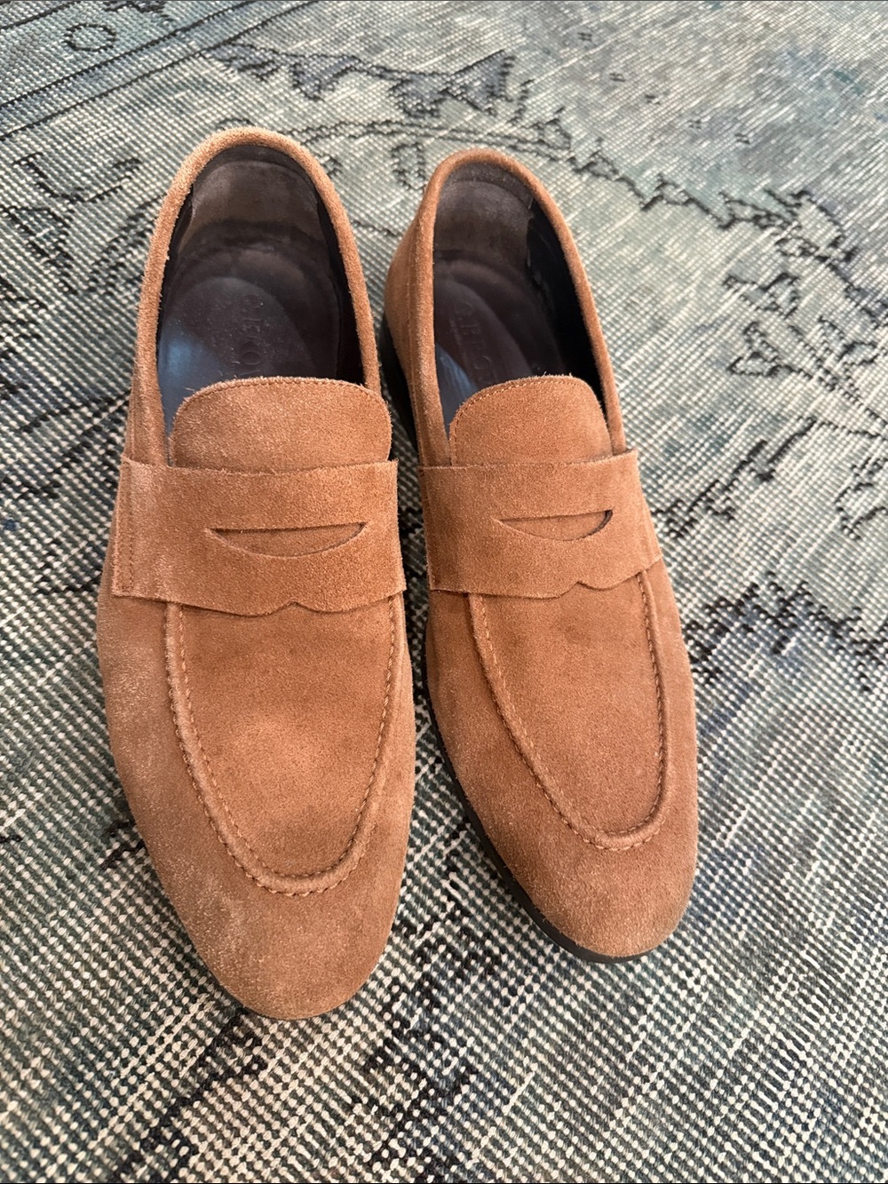 Men's Suede Penny Loafers - Tan